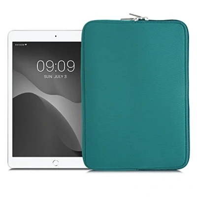 Afbeelding van kwmobile universele Tablet hoes Stevige stijlvolle voor tablets Neopreen sleeve geschikt 9,7&quot; 11&quot; petrol