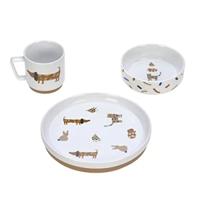 Afbeelding van Lässig Kinderservies set porselein Little Mateys Royal Blauw