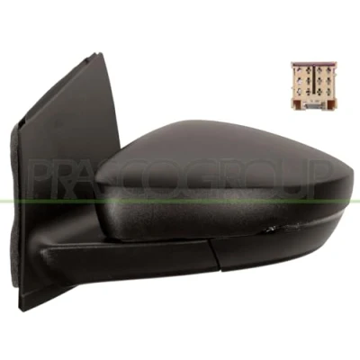 Afbeelding van Buitenspiegel Prasco Premium VG0237114P Links zwart Manueel Van binnen instelbaar VOLKSWAGEN: Polo V Hatchback, Saloon