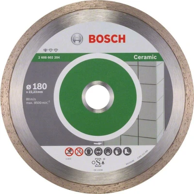 Image de BOSCH 2608602204 Disque de coupe diamanté Standard pour céramique 180 x 22,23 1,6 7 mm