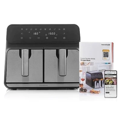 Afbeelding van Airfryers xxl Dubbele Heteluchtfriteuse airfryer 8l InnovaGoods