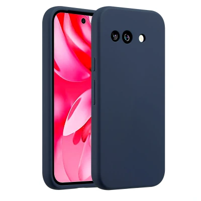 Afbeelding van Accezz Liquid Silicone Backcover voor de Google Pixel 9a Donkerblauw