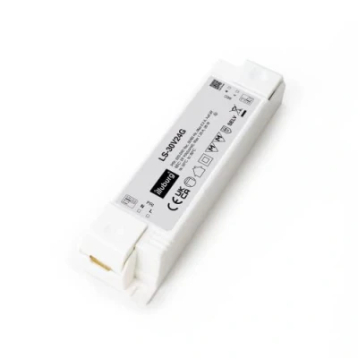 Afbeelding van illuburg Led transformator, 24 V, 30 W, zonder flikkeren, voor lamp, ledstrip, voeding, driver power supply