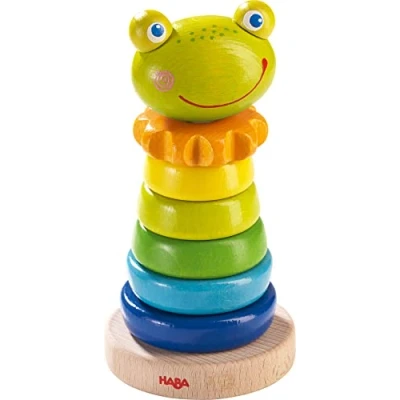 Afbeelding van Haba Stapeltoren Kikker 14,5 Cm 8 delig