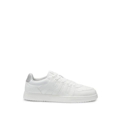 Afbeelding van HUGO Hadrian TENN Sneakers laag, Heren, Maat: 46, Open white Textiel/ synthetisch
