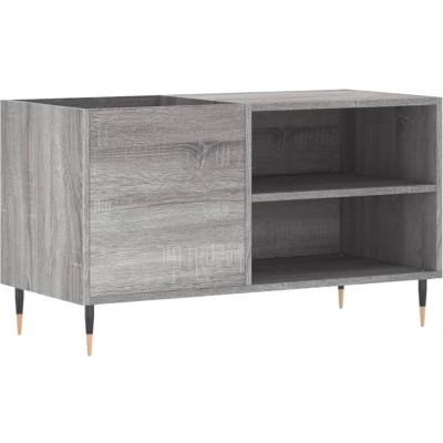 Afbeelding van Platenkast 85x38x48 cm bewerkt hout grijs sonoma eikenkleurig