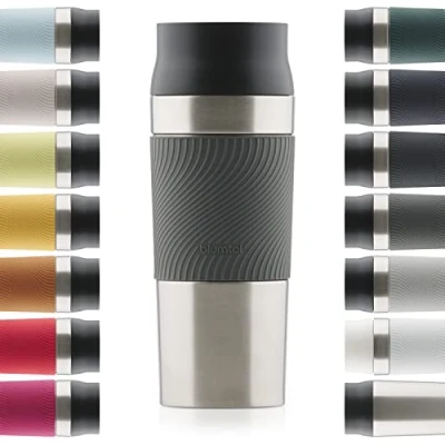 Afbeelding van Blumtal Thermosbeker Classic Lekvrij, BPA Vrij en Vaatwasserbestendig Hoge Kwaliteit Thermosfles met Quick Press Sluiting Travel Mug 500 ml Antraciet