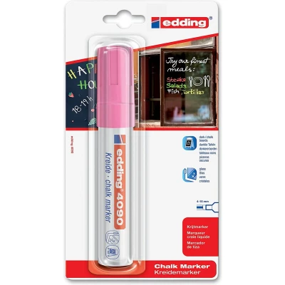 Afbeelding van Viltstift edding 4090 window schuin 4 15mm neon roze blister à 1 stuk