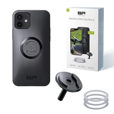 Afbeelding van SP CONNECT Micro Stem Bundel voor iPhone 12 Pro/12 SPC+ Mobiele houder de fietser Smartphone fiets telefoonhouder