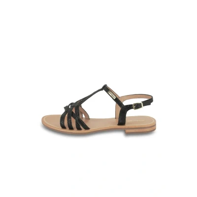 Afbeelding van Les Tropeziennes Hastro leren sandalen, Glanzend zwart, 36 EU