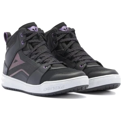 Afbeelding van DAINESE Suburb D wp Shoes Wmn Waterdichte motorschoenen voor dames, zwart, wit, metaal, paars