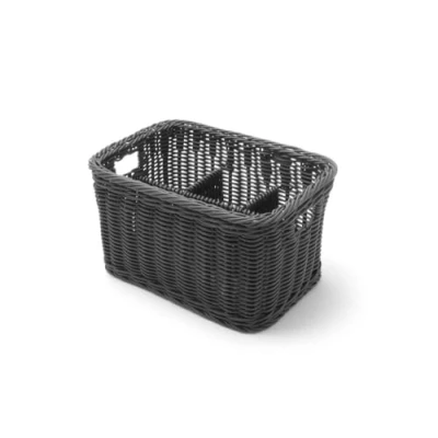 Afbeelding van Hendi Bestekmand Zwart 4 Vaks 26x18x(H)15cm