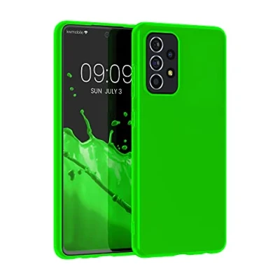 Afbeelding van kwmobile telefoonhoesje geschikt voor Samsung Galaxy A52 / 5G A52s Hoesje smartphone Back cover in neon groen