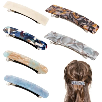 Afbeelding van Jubaopen 8 stuks haarband met clips, haarband, dames, pony, haarspelden, tandhaarvlecht, gereedschap (zwart)