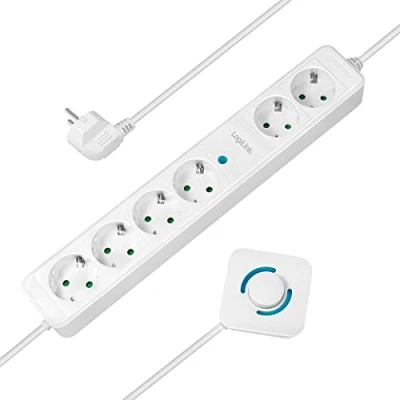 Afbeelding van LogiLink 6 gniazd 1.5m biała