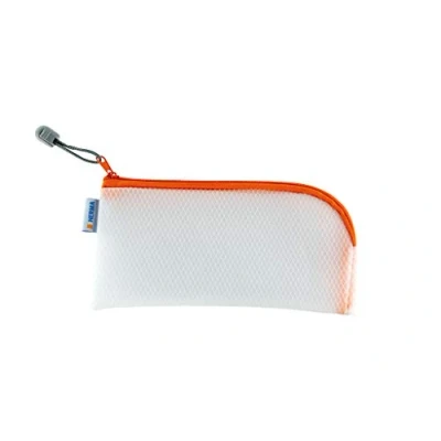 Image de HERMA 20006 pochette zippée étui de voyage (23 x 11 cm) petite transparente à fermeture zip pour portable, câble chargement, produits cosmétiques, crayons, trousse toilette, orange