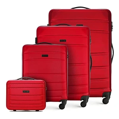Afbeelding van Wittchen Luggage SET WITH WASH BAG FROM ABS Kofferset, Maat: One Size, Red