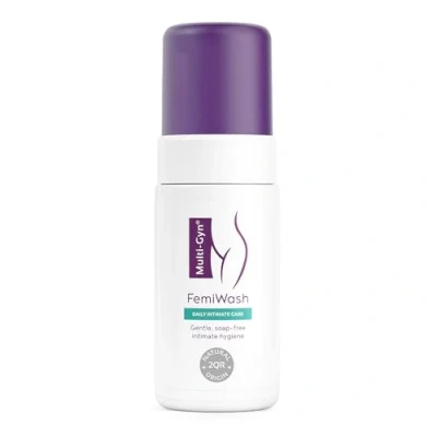 Afbeelding van Multi Gyn FemiWash voor dagelijkse intieme hygiëne om een gezonde zone te behouden, aloë extract, zeepvrij microschuim, 100 ml
