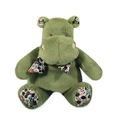 Image de Peluche hippopotame bandana Vert 22CM Histoire d&#039;ours
