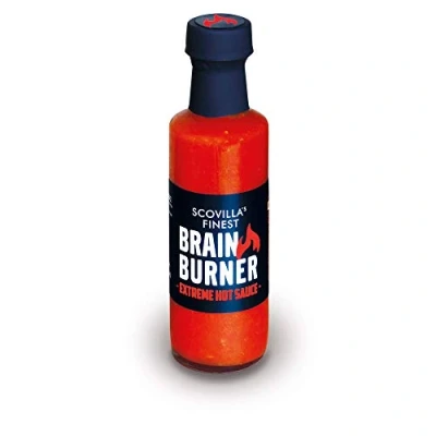 Afbeelding van Scovilla &#039;s Finest Brain Burner extreem hete chilisaus met Trinidad Scorpion &amp; Carolina Reaper 100 ml