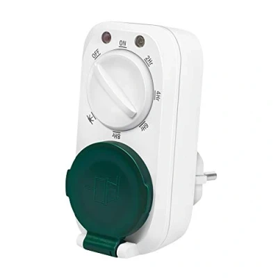 Afbeelding van LogiLink ET0013 Mechanische timer met schemersensor 7 verschillende modi/instellingen, IP44 bescherming voor buiten/buiten, wit