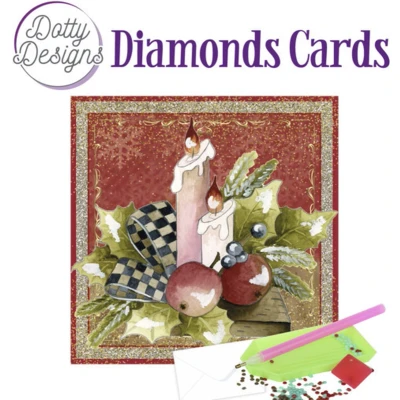 Afbeelding van Dotty Designs Diamond Cards Christmas Candles