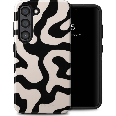 Afbeelding van Selencia Hoesje Geschikt voor Samsung Galaxy S23 Vivid Backcover Art Wave Black