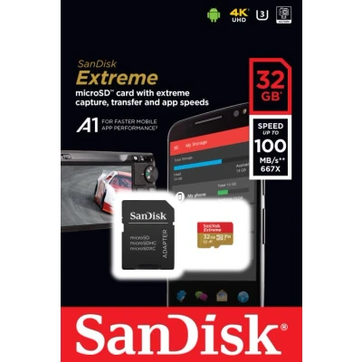 Afbeelding van Micro SD Memory Card with Adaptor SanDisk SDSQXBG 032G GN6MA