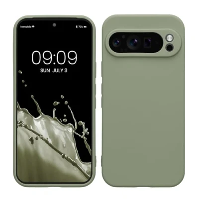 Afbeelding van kwmobile telefoonhoesje geschikt voor Google Pixel 9 Pro Hoesje smartphone Precisie camera uitsnede In grijsgroen