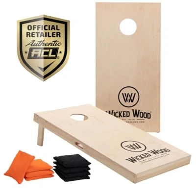 Afbeelding van officiële Cornhole Set (120x60cm) Inclusief 2 Boards 2x4 Zakjes Product met ACL (American League) licentie