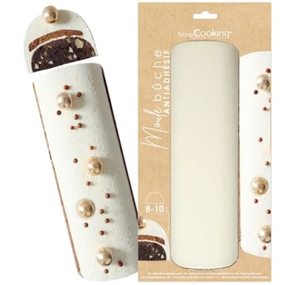 Image de Plat / Moule Scrapcooking Buche antiadhesif 28 cm Beige