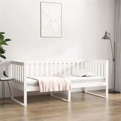 Afbeelding van vidaXL Slaapbank zonder matras 100x200 cm massief grenenhout wit