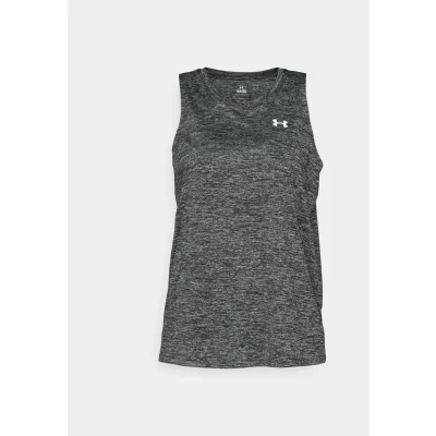 Afbeelding van Under Armour TECH TANK Twist Top, Dames, Maat: XS, Black/white