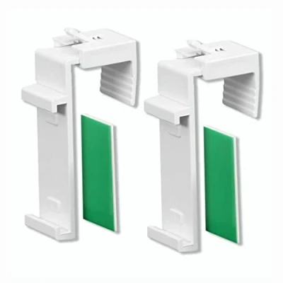Afbeelding van KLEMMFLEX Klemhouder voor Klemmfix rolgordijn, dubbel/duo, zonder, 2 stuks, als reserveonderdeel ophanging, PVC bevestiging, houten raam, deurblad