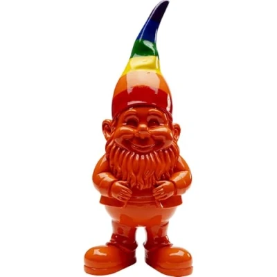 Afbeelding van Woonaccessoires gnoom oranje regenboog 46cm Kare Design