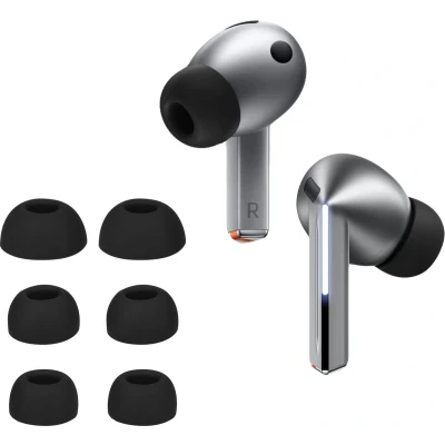 Afbeelding van kwmobile 6x cover voor in ear oortjes geschikt Samsung Galaxy Buds 3 Pro Vervangende oordopjes van siliconen zwart maten