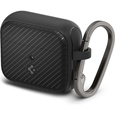 Afbeelding van Spigen Mag Armor Case Apple AirPods 3 Hoesje met Karabijnhaak Zwart