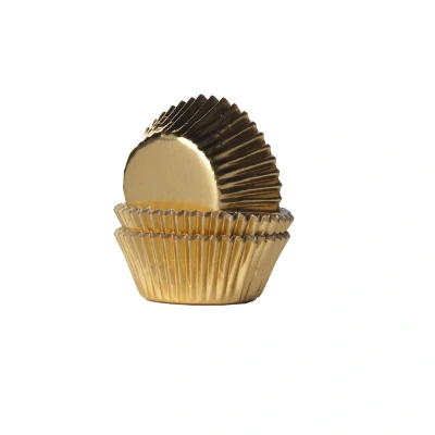 Afbeelding van Cupcake Cups HoM MINI Folie Goud 35x21mm. 36st.