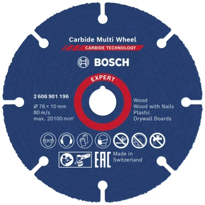 Afbeelding van Bosch Accessories EXPERT Carbide Multi Wheel 2608901196 Doorslijpschijf recht 76 mm 1 stuk(s)