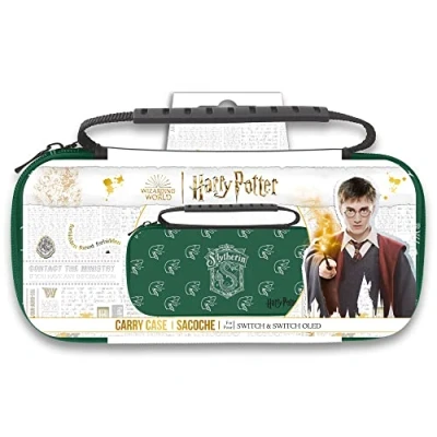 Image de Sacoche de transport Slim avec poignée Freaks And Geeks Harry Potter Serpentard pour Nintendo Switch/Nintendo Switch Lite/Nintendo modèle OLED