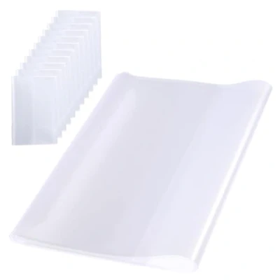 Afbeelding van LdawyDE A4 transparante notitieboek, A4, transparant, gemaakt van pvc, goede flexibiliteit, verstelbare breedte, waterdicht, glanzend, voor school, kantoor (10 stuks, A4)