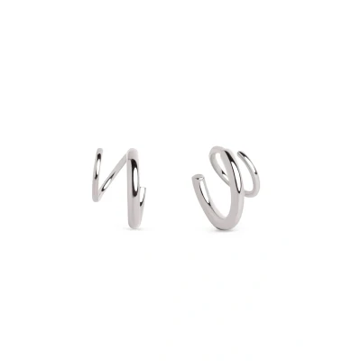 Afbeelding van Singularu GOTA Spiral Oorbellen, Dames, Maat: One Size, Silver