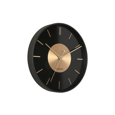 Afbeelding van Karlsson Wandklok Gold Disc Zwart Ø35cm