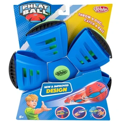 Afbeelding van Wahu Phlat Ball Classic Blauw vang en werpspel Gooi een schijf, bal! 25 jaar editie!