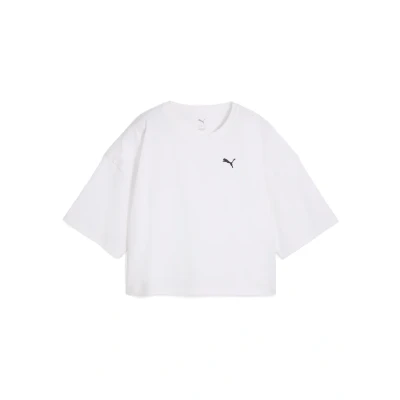 Afbeelding van WARDROBE ESS oversized kort T shirt voor Dames, Wit, Maat S PUMA