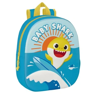 Afbeelding van Schoolrugzak Baby Shark 3D 27 x 33 10 cm Blauw