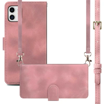 Afbeelding van imoshion Hoesje Geschikt voor iPhone 11 met Pasjeshouder Bookcase koord Roze