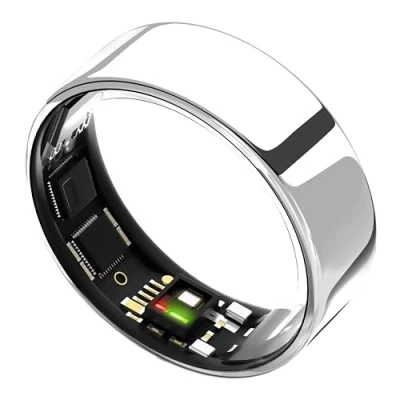 Afbeelding van Ultrahuman Ring Air Silver Ringmaat 8 Smart Slaap Tracking Hartslag &amp; Temperatuur Monitoring, Volg Slaap, Beweging Herstel