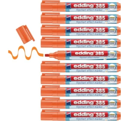 Afbeelding van Viltstift edding 385 flipover penseelpunt oranje