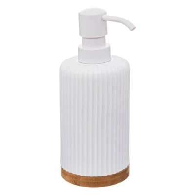 Afbeelding van Five Zeeppompje/zeepdispenser van kunststeen wit 270 ml